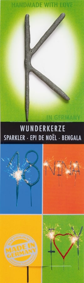 Wondercandle Classic Letter K Grijs