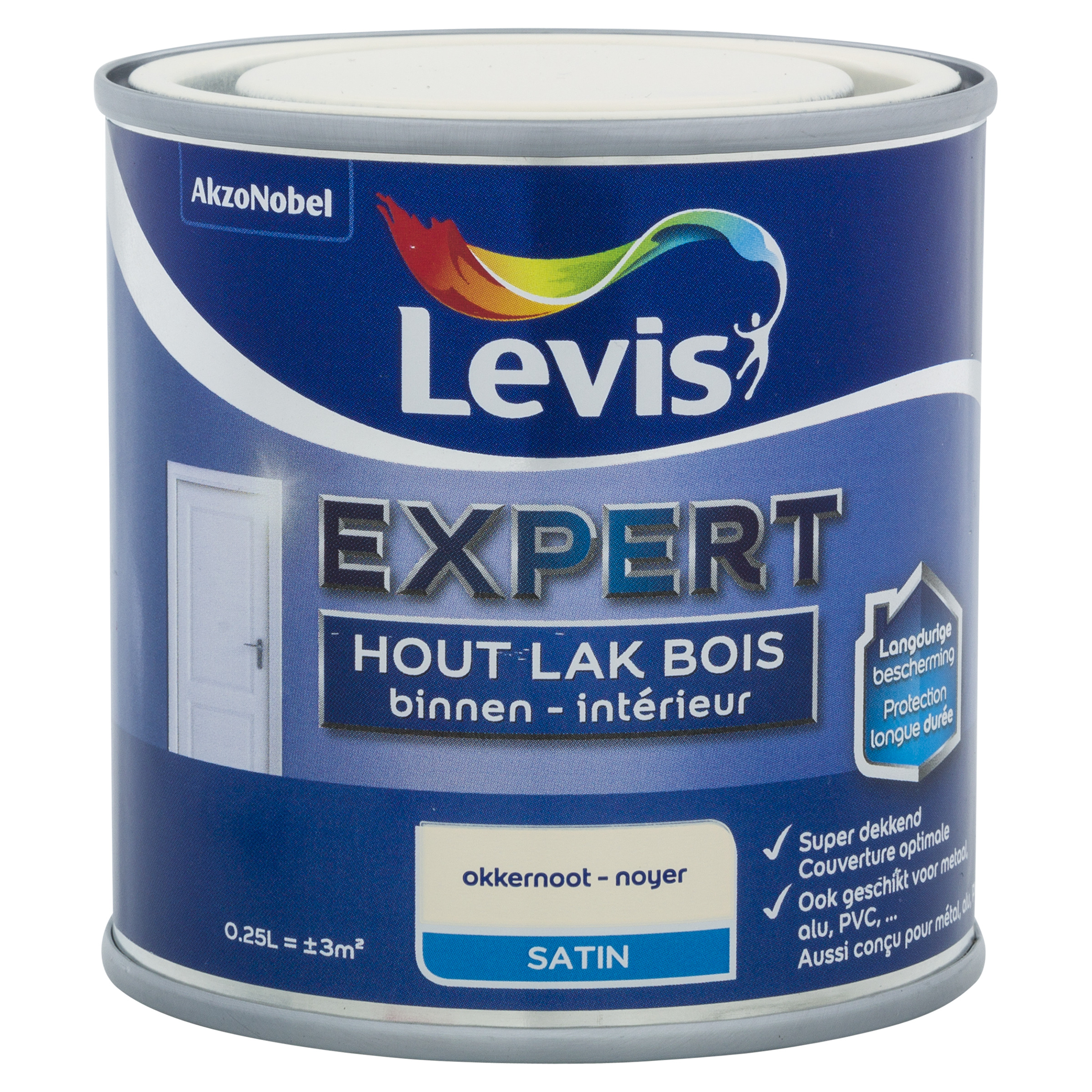 Levis Expert Houtlak Binnen Satin 0.25 l Okkernoot
