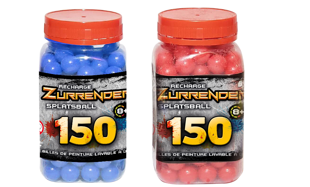 Paintball, pot met 150 Verfballen, afwasbaar