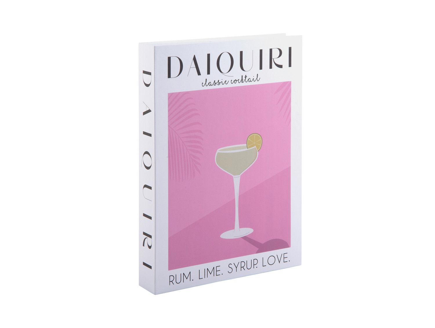 Present Time Storage Book Daiquiri - 18x3.8x25 cm - Soft Pink - Opbergdoos