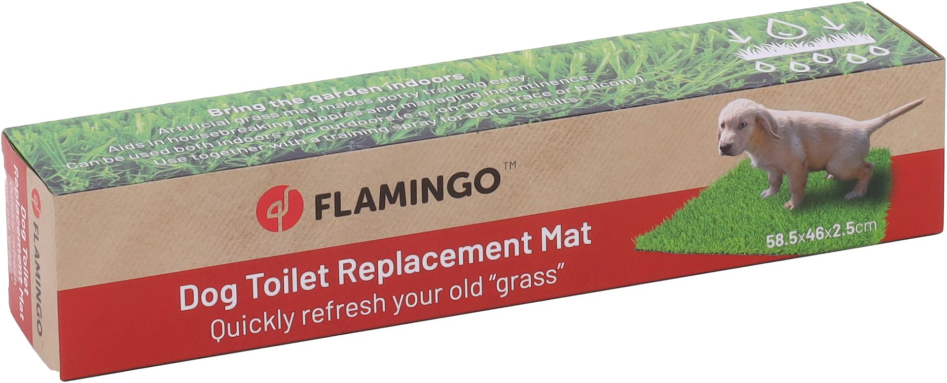 Flamingo Afwasbare Grasmat Groen voor Pelou Huisdierentoilet