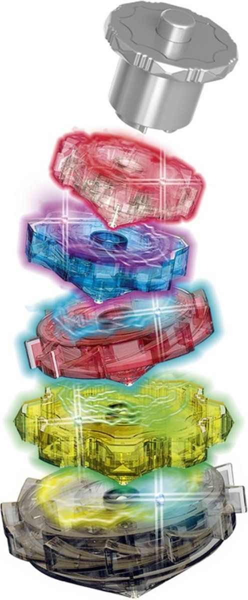 Totem Infernal Power, Spinners uitgerust met LED's van verschillende kleuren