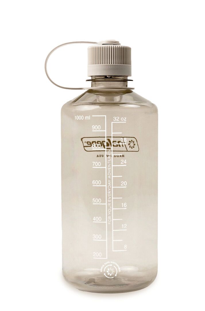 Nalgene Drinkfles Narrow-Mouth  1l  Cotton   Lekvrij - Vaatwas en Diepvriesbestendig