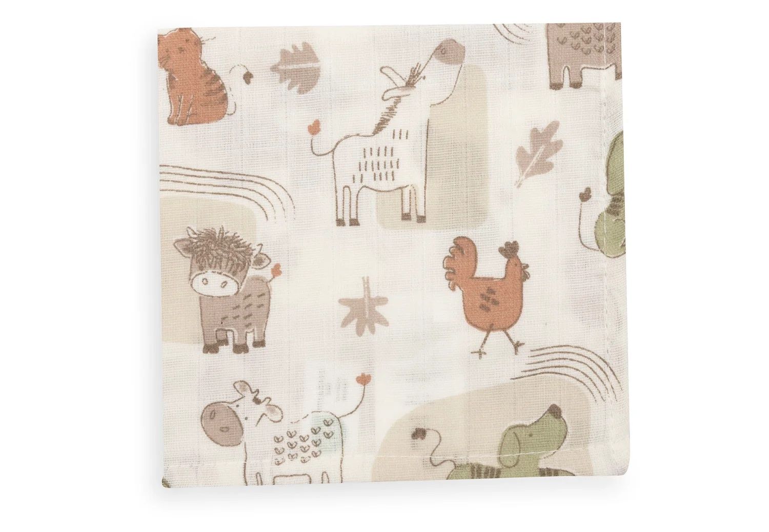 Jollein Monddoekje Tetra Barn Buddies 31x31 cm - 3 stuks