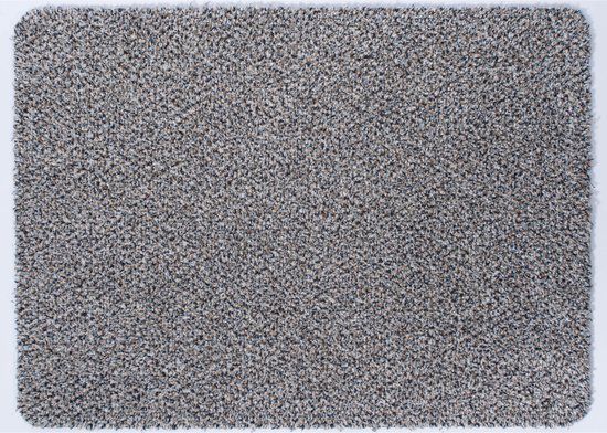Deurmat Absorb Grijs/Beige  75x50 cm - Katoen - Antislip