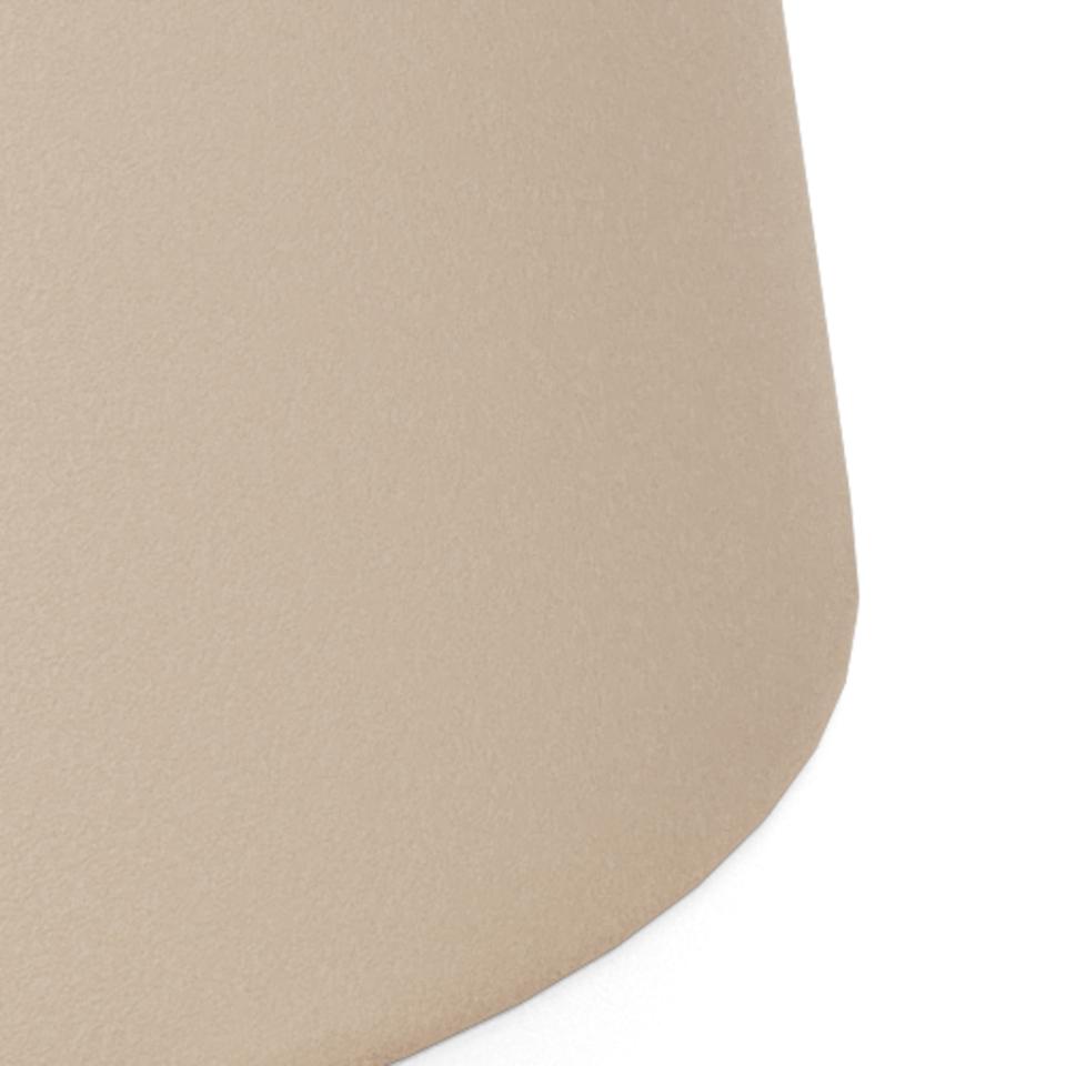 Santorini Salontafel Beige Traverti 45x47.5 cm - Basis Mat Grijs