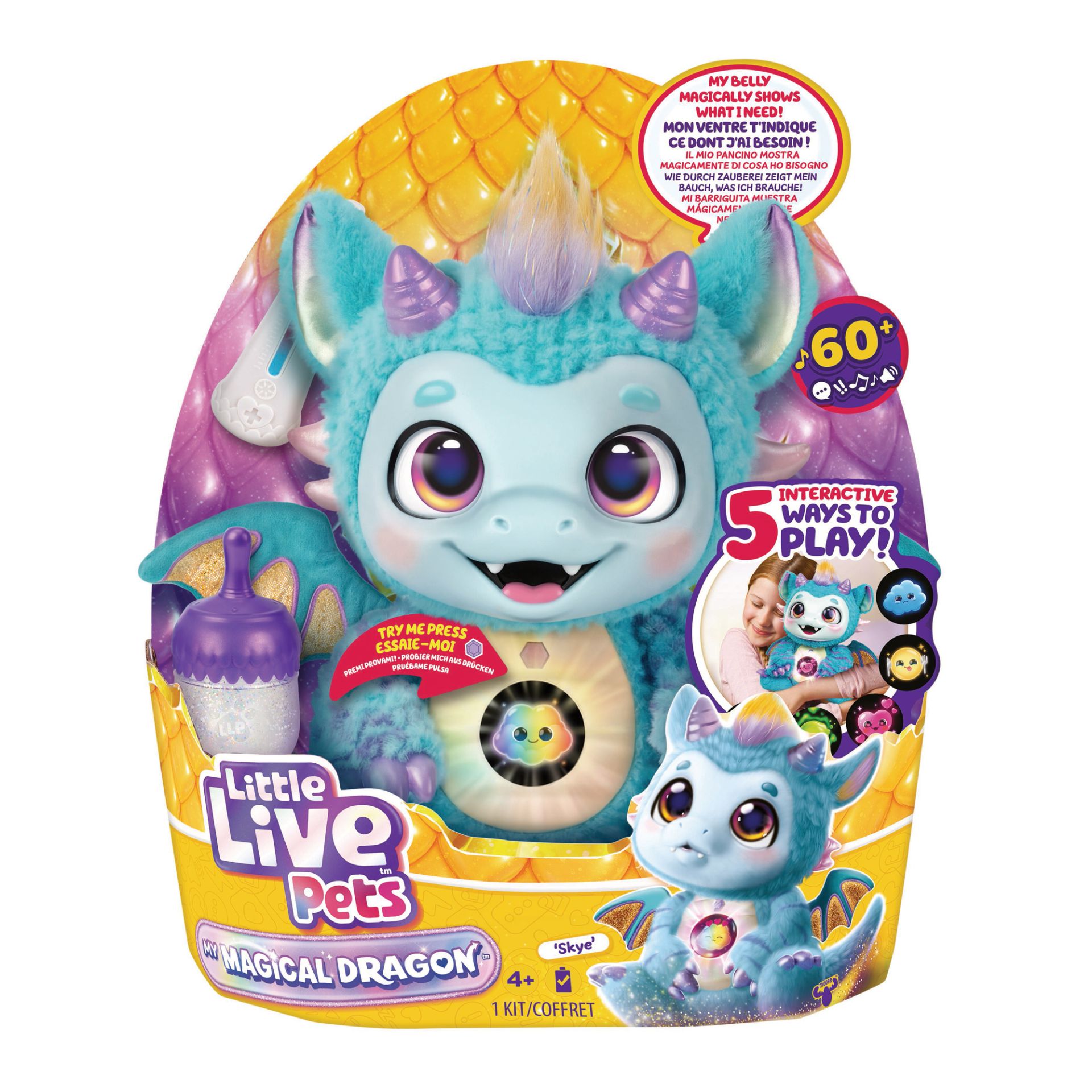 Little Live Pets Skye interactieve Magische Draak, meer dan 60 geluiden en reacties