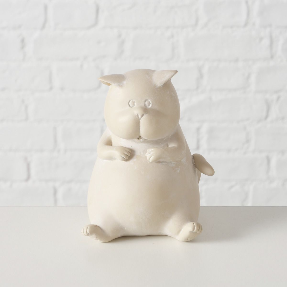 Boltze Home Kat Catty Beige 12.5cm - assorti - prijs per stuk