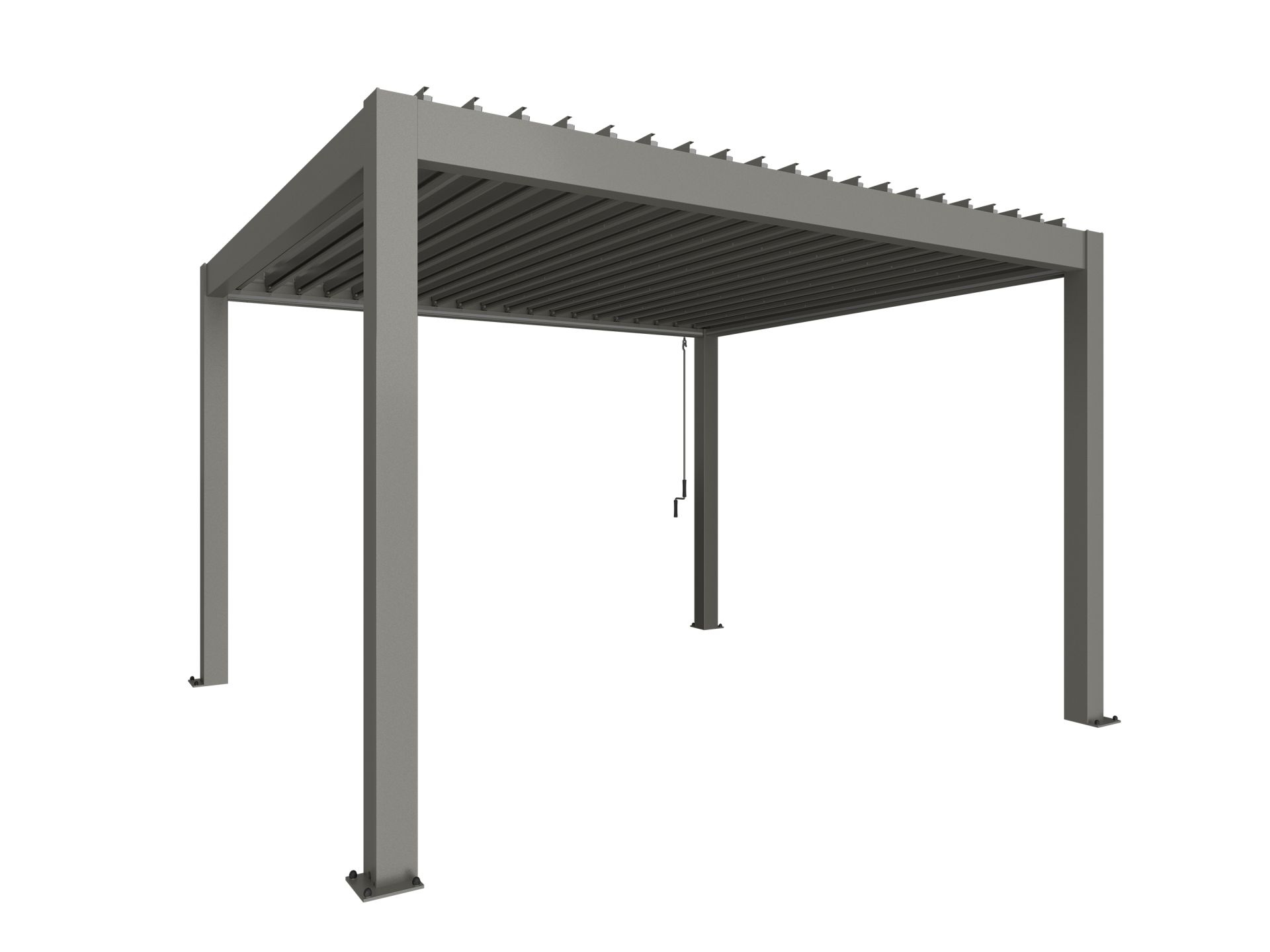 Biohort Pergola Metaal 4x3.5 m Kwartsgrijs