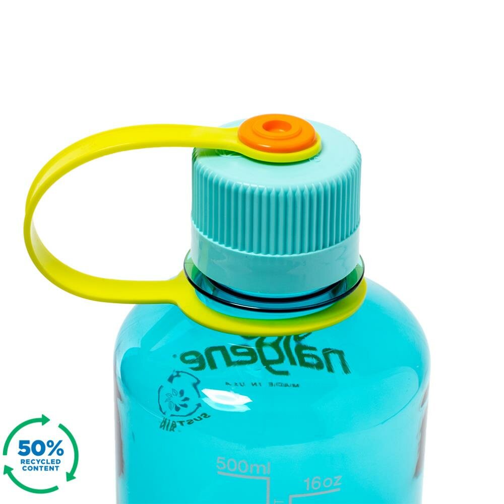 Nalgene Drinkfles Narrow-Mouth 500ml  Cerulean Lekvrij - Vaatwas en Diepvriesbestendig