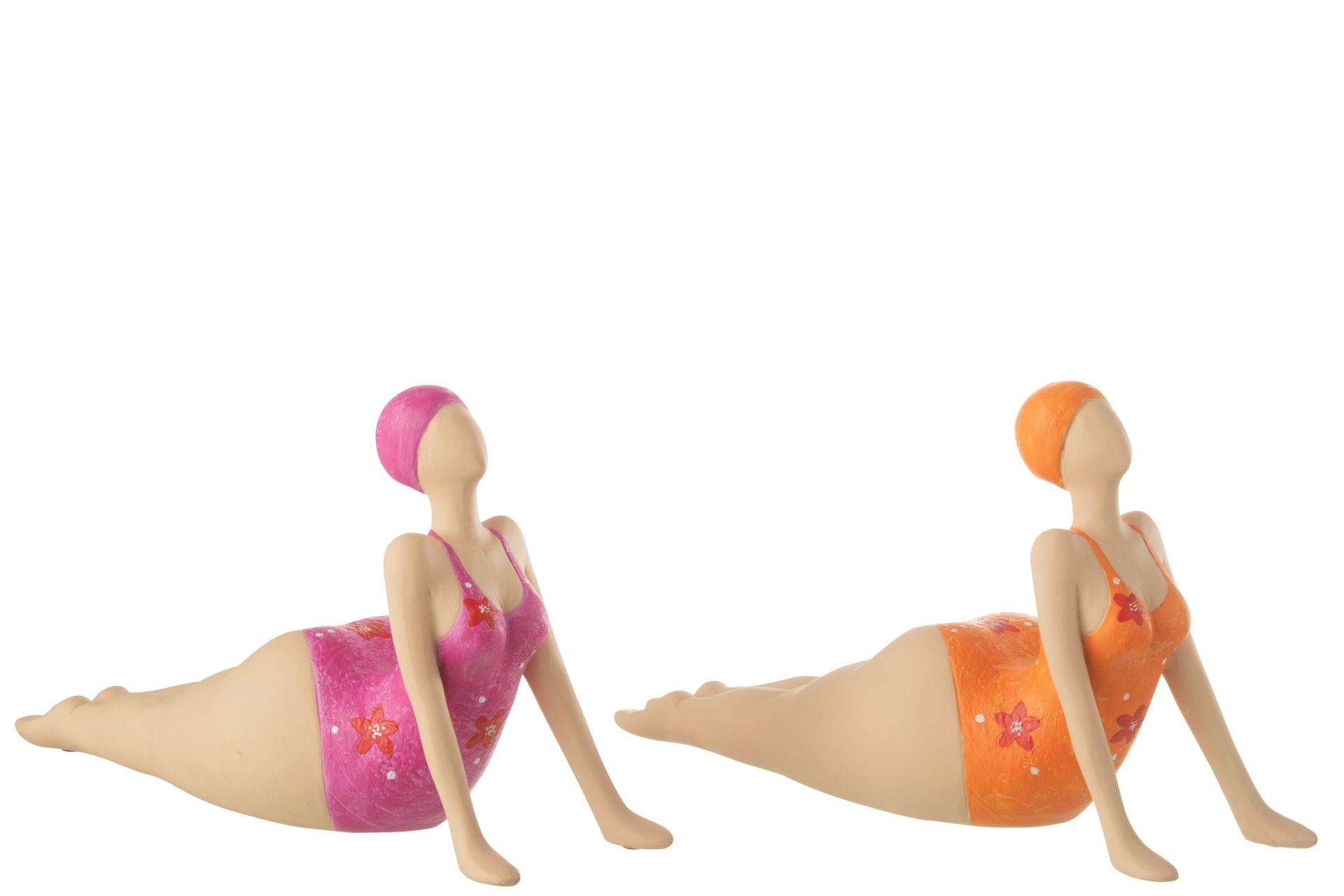 J-Line Dame Yoga Liggend 32x10.5x17 cm - assorti - per stuk
