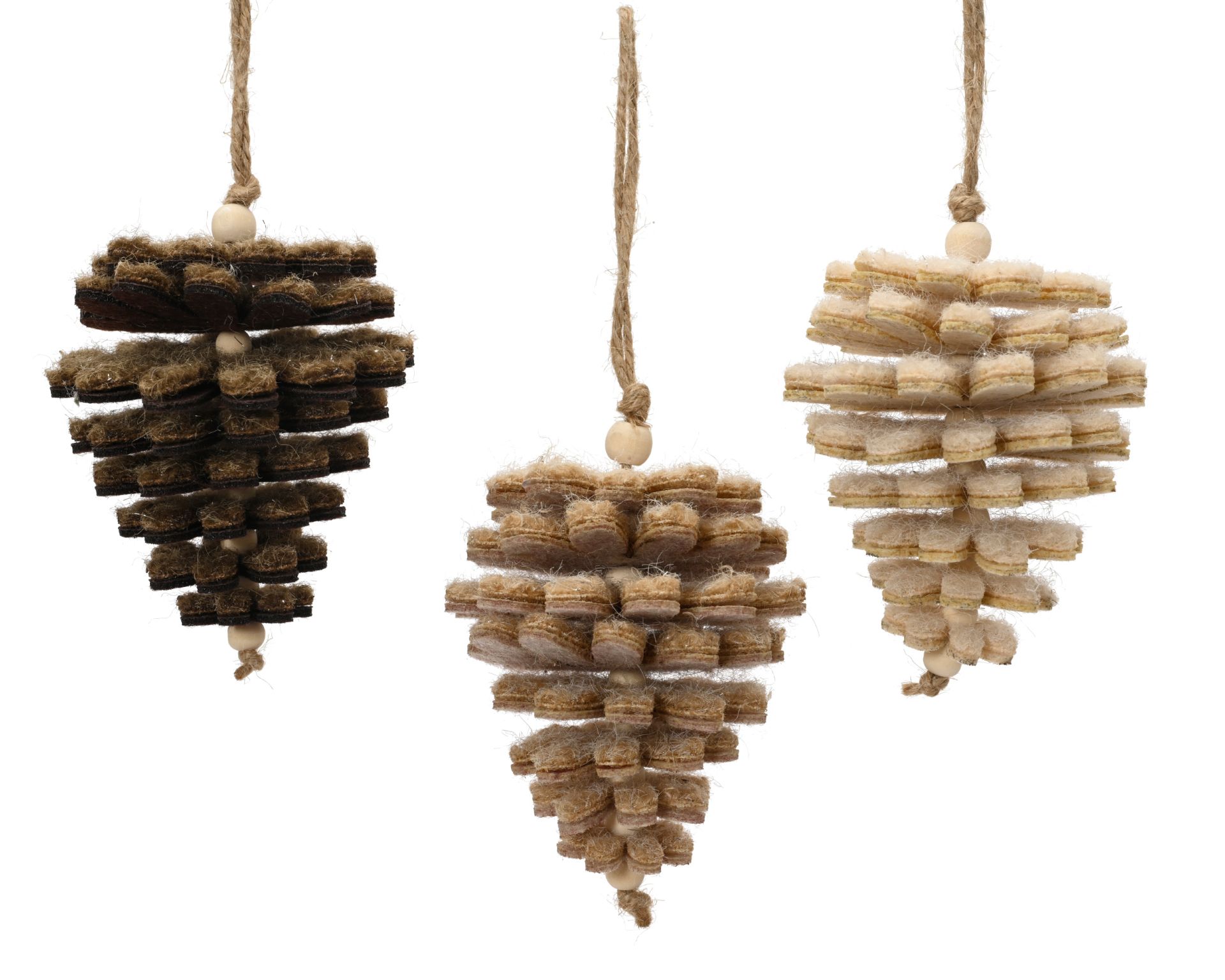 Boomhanger Dennenappel 8x10 cm - assorti - prijs per stuk