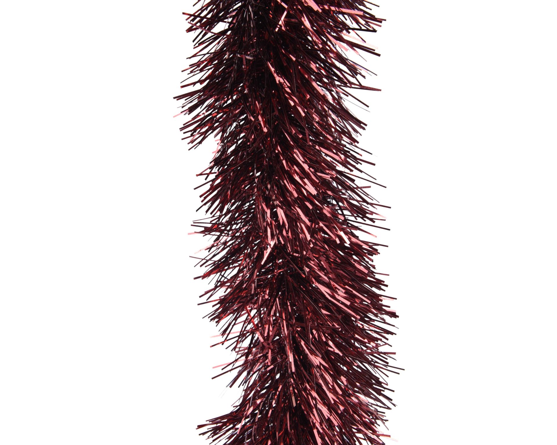 Guirlande Lametta Ossenbloed 10x270 cm - Glanzend