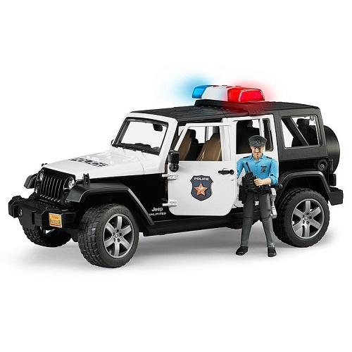Bruder Jeep Wrangler Unlimited Rubicon, Politieauto met Politie, Licht en geluid
