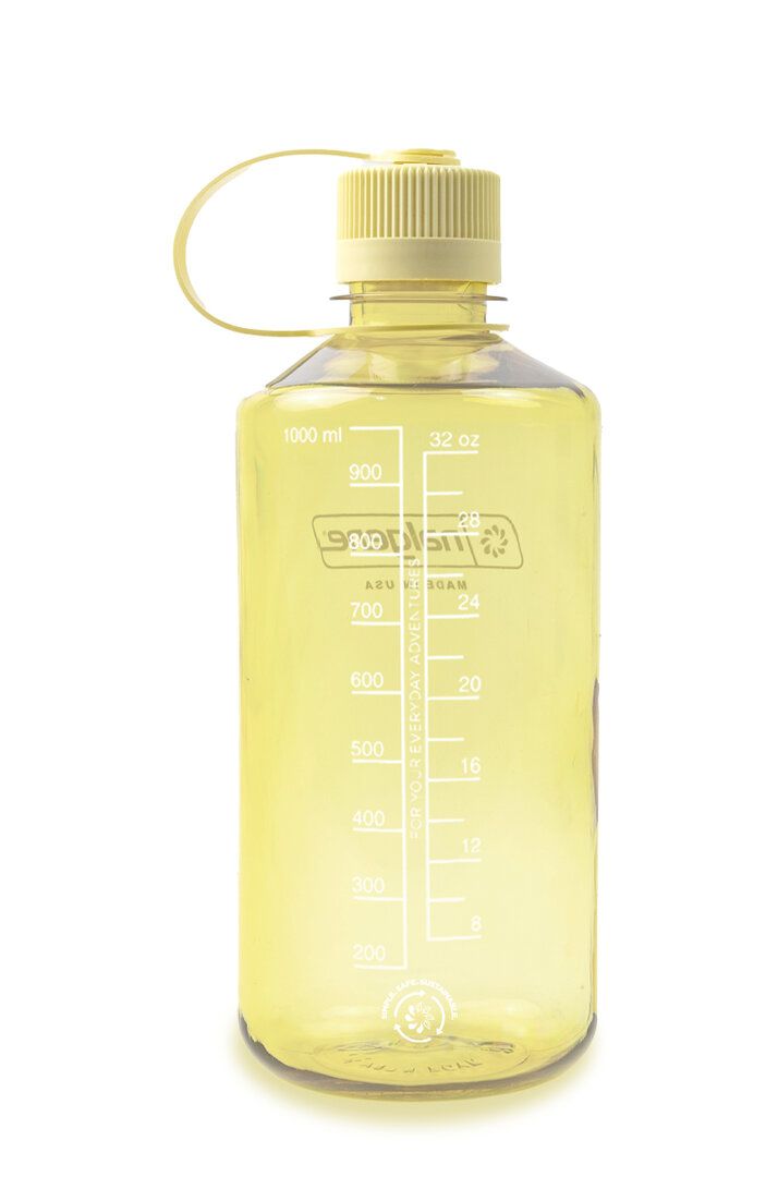 Nalgene Drinkfles Narrow-Mouth  1l  Butter   Lekvrij - Vaatwas en Diepvriesbestendig