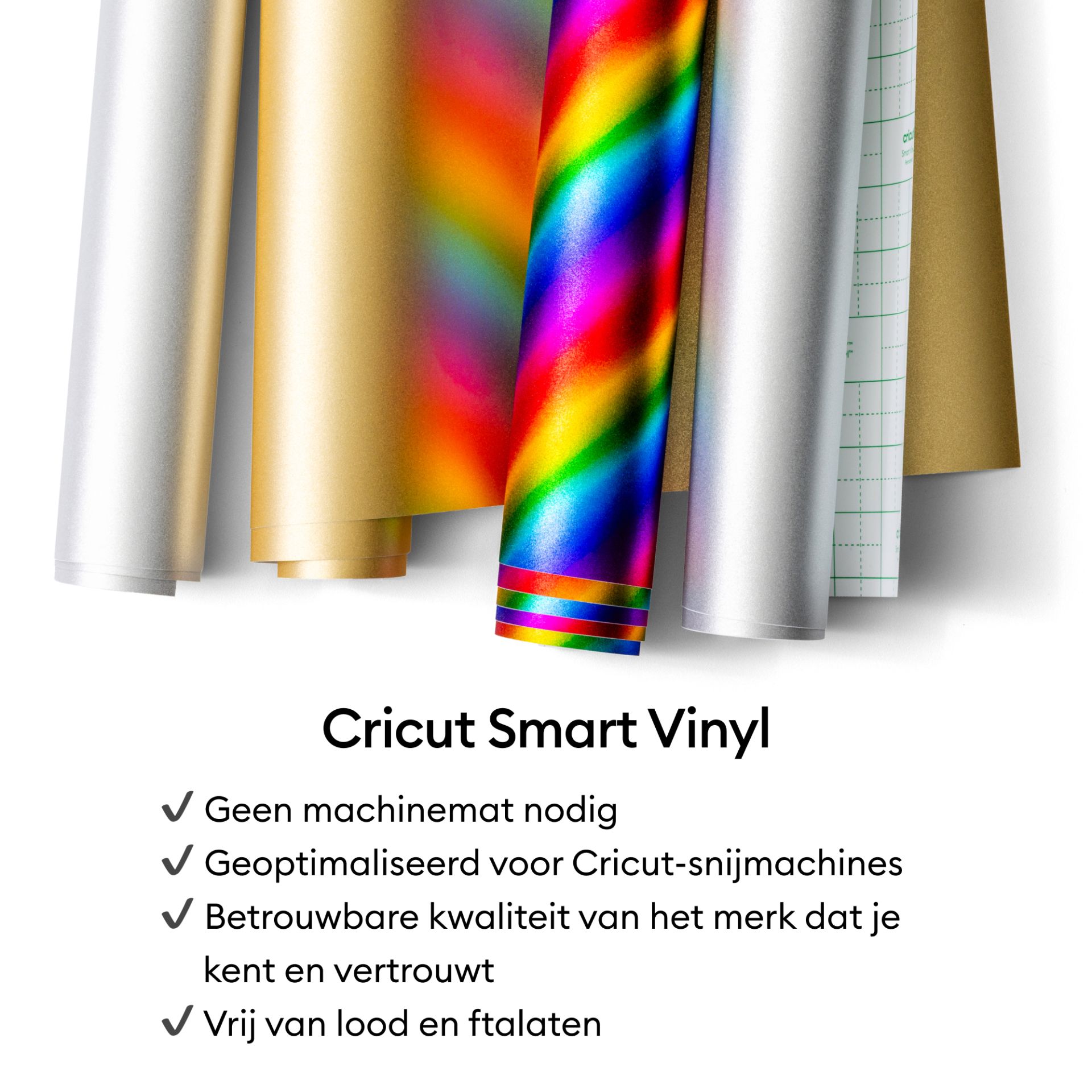 Cricut Joy Smart Vinyl Permanent 14x122 cm - Zwart met gloed (1 vel)