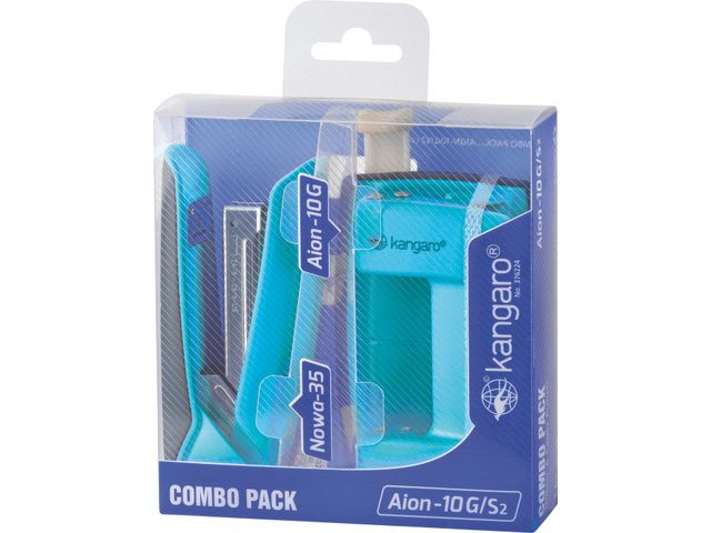 Kangaro Combipack Perforator-Nietmachine Aion-10G Blauw