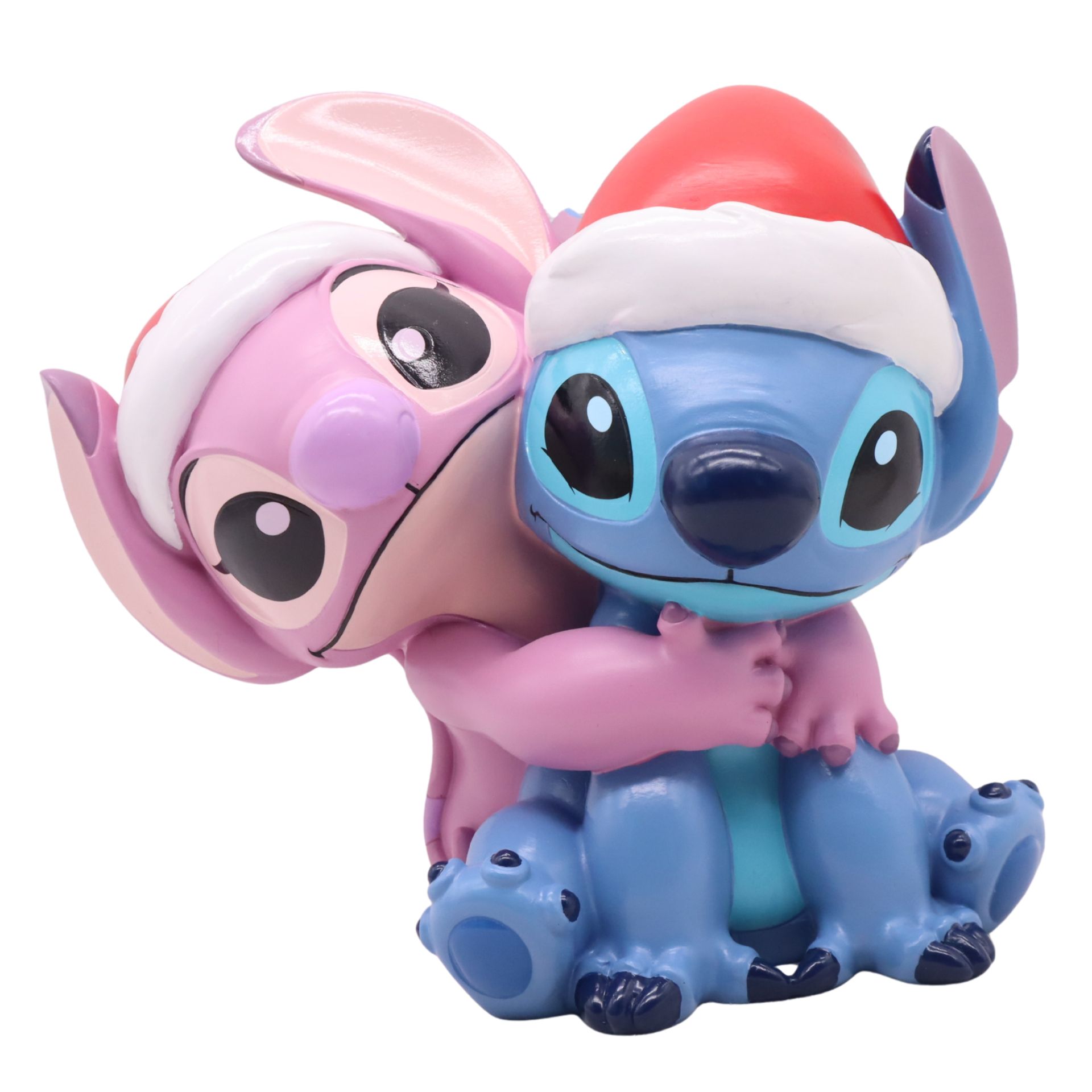 Disney Beeld Stitch & Angel met Kerstmuts