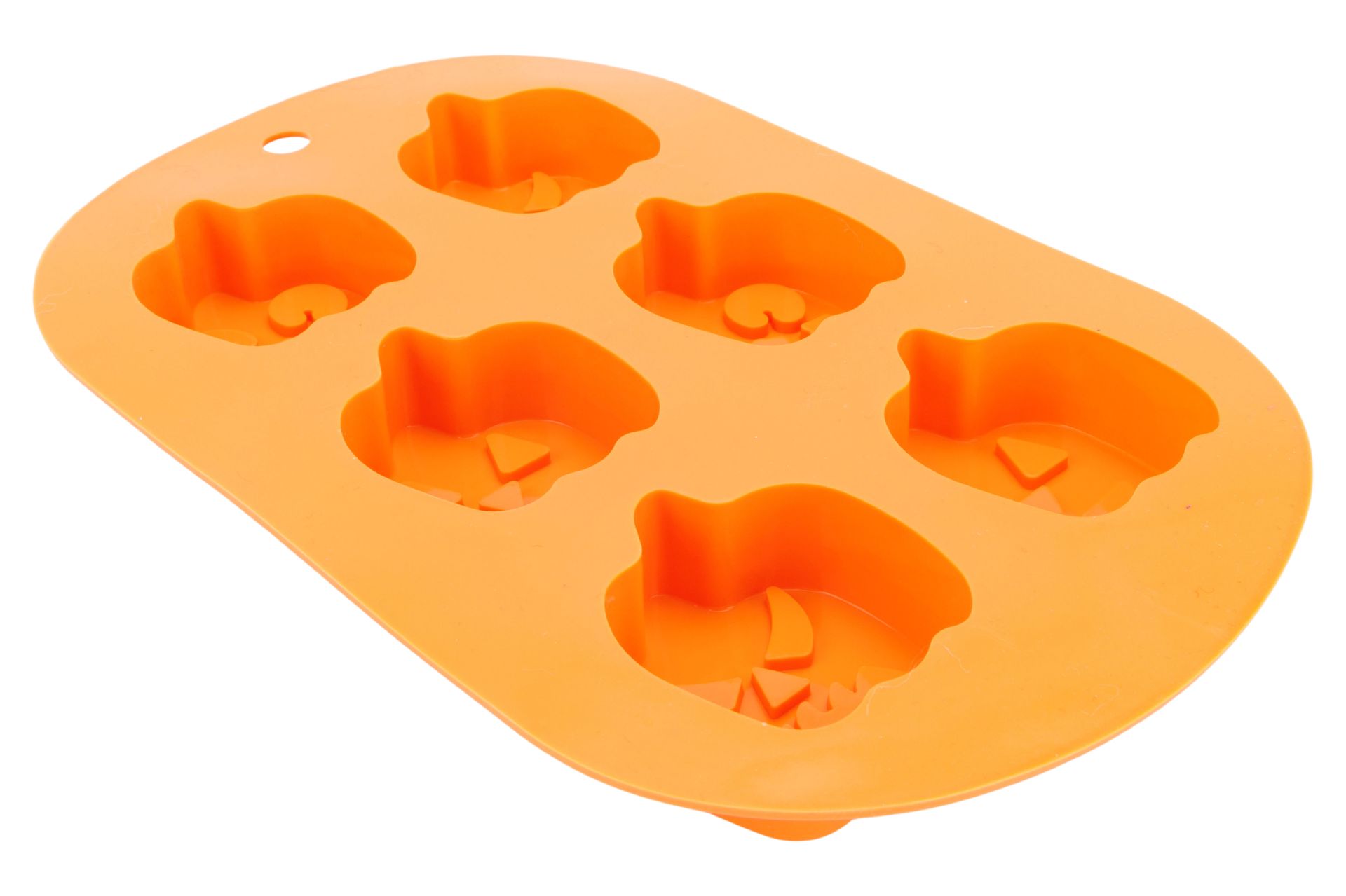 Cosy@Home Bakvorm Pompoenen 27x17 cm voor 6 stuks - Silicone - Oranje