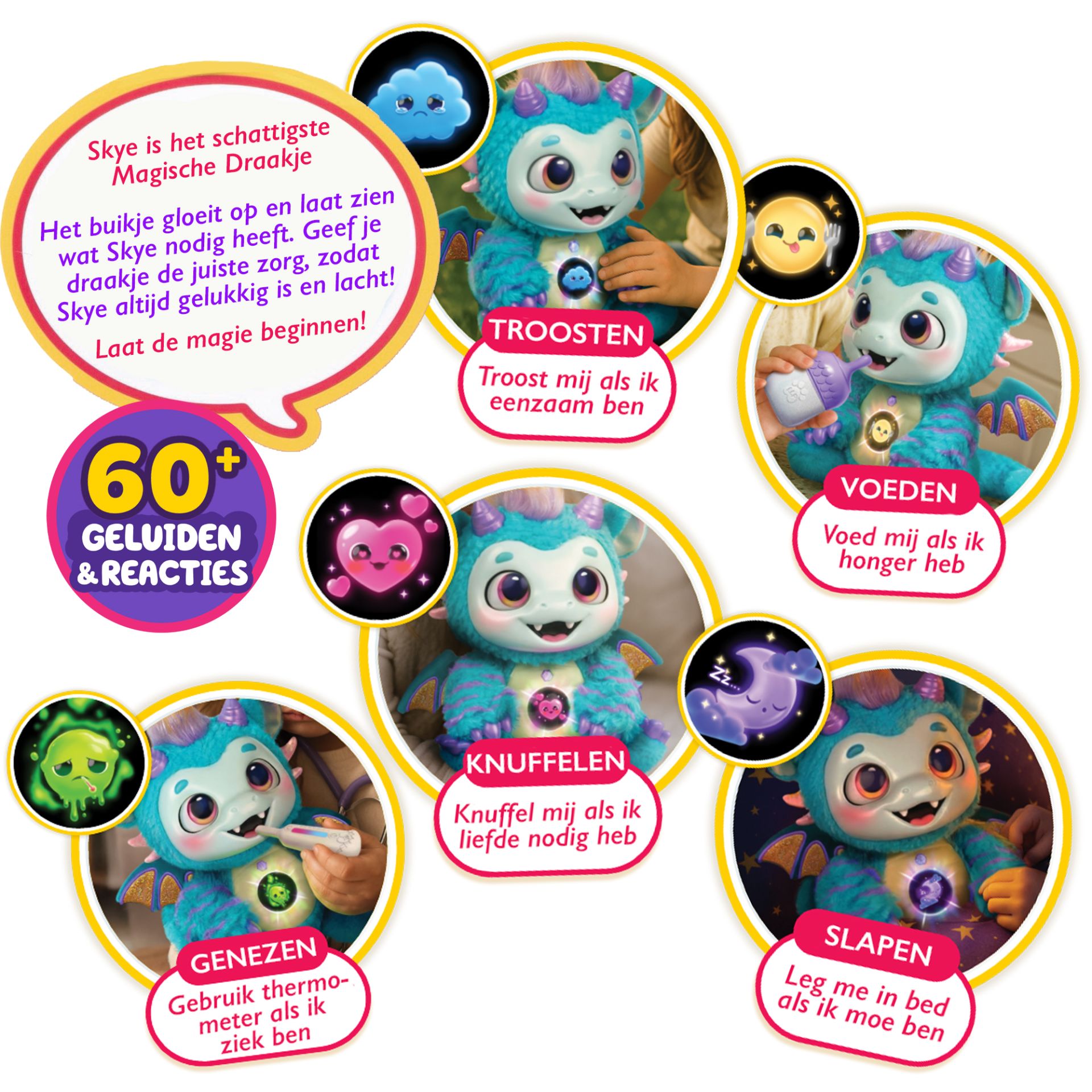 Little Live Pets Skye interactieve Magische Draak, meer dan 60 geluiden en reacties