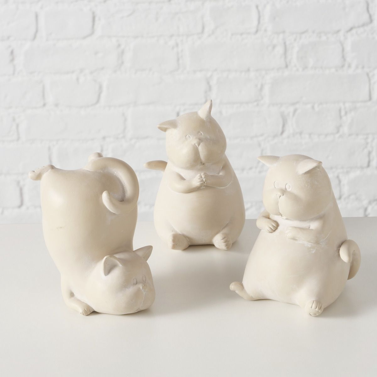 Boltze Home Kat Catty Beige 12.5cm - assorti - prijs per stuk