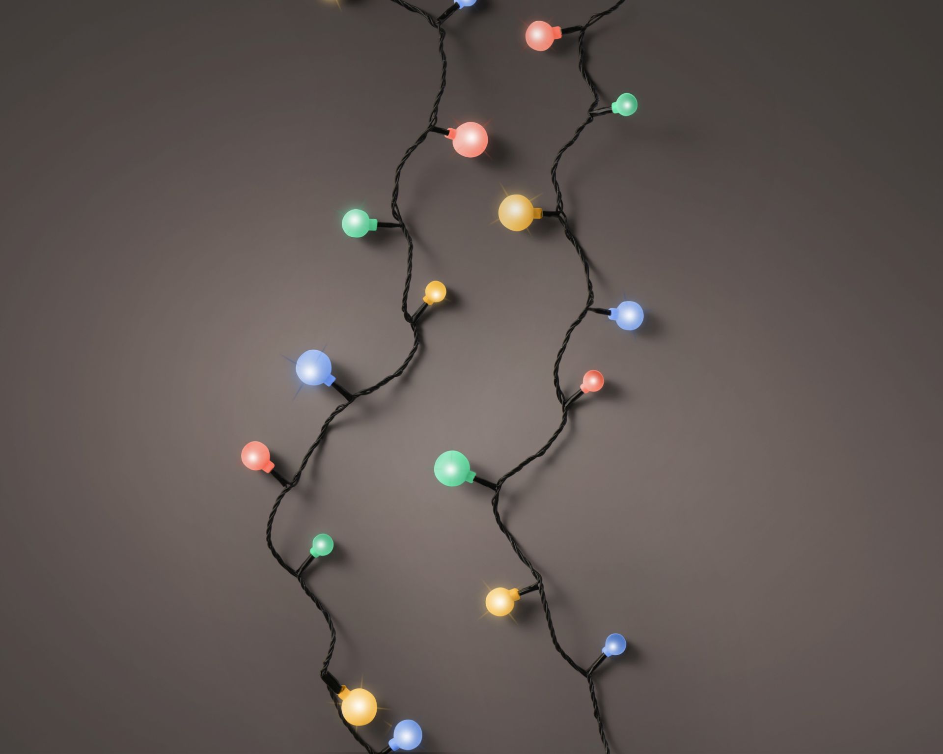 Kerstverlichting LED Cherry 9m - 120 leds - Black/Multicolor - In/Outdoor