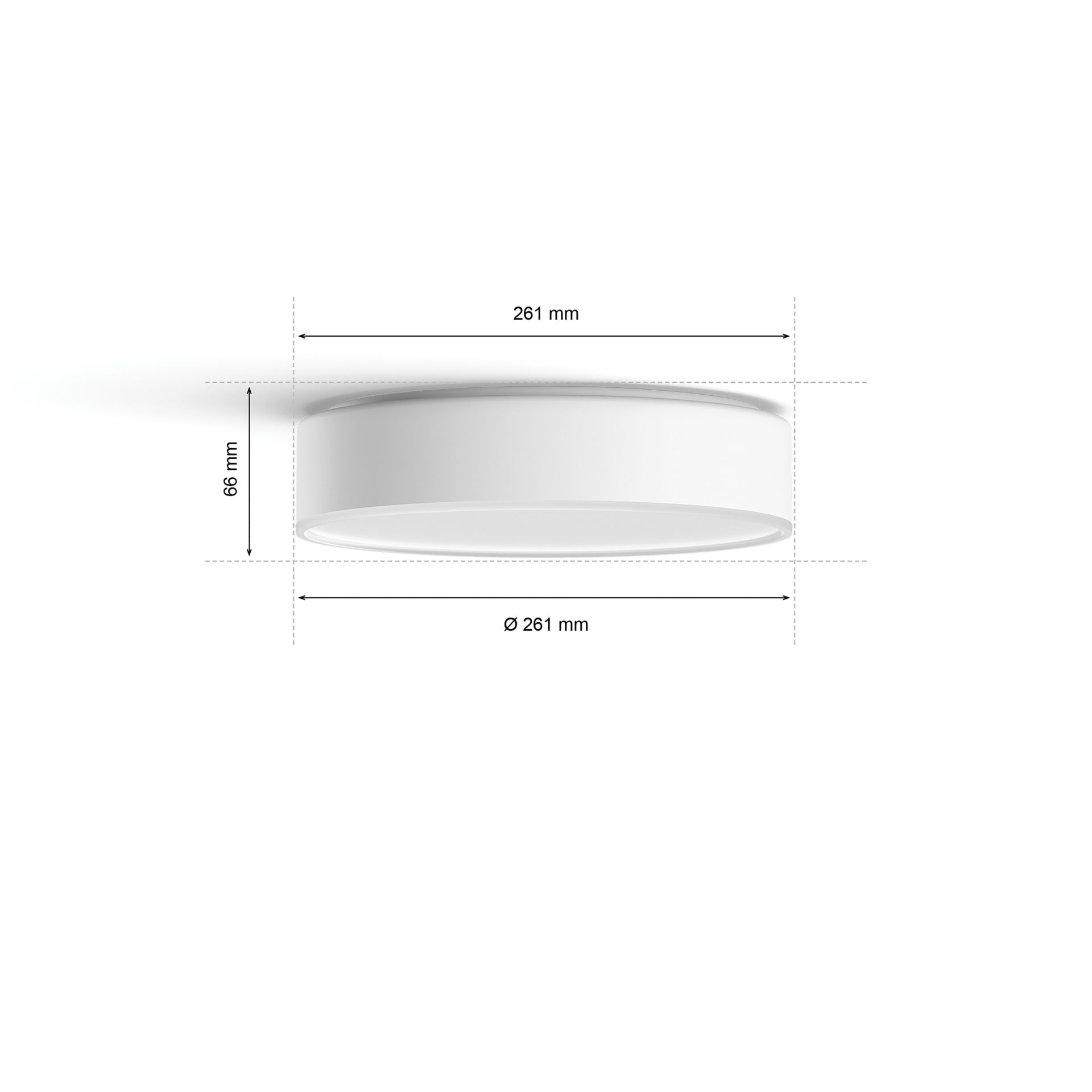 Philips Hue Plafondlamp Enrave Wit 26 cm White Ambiance met Switch