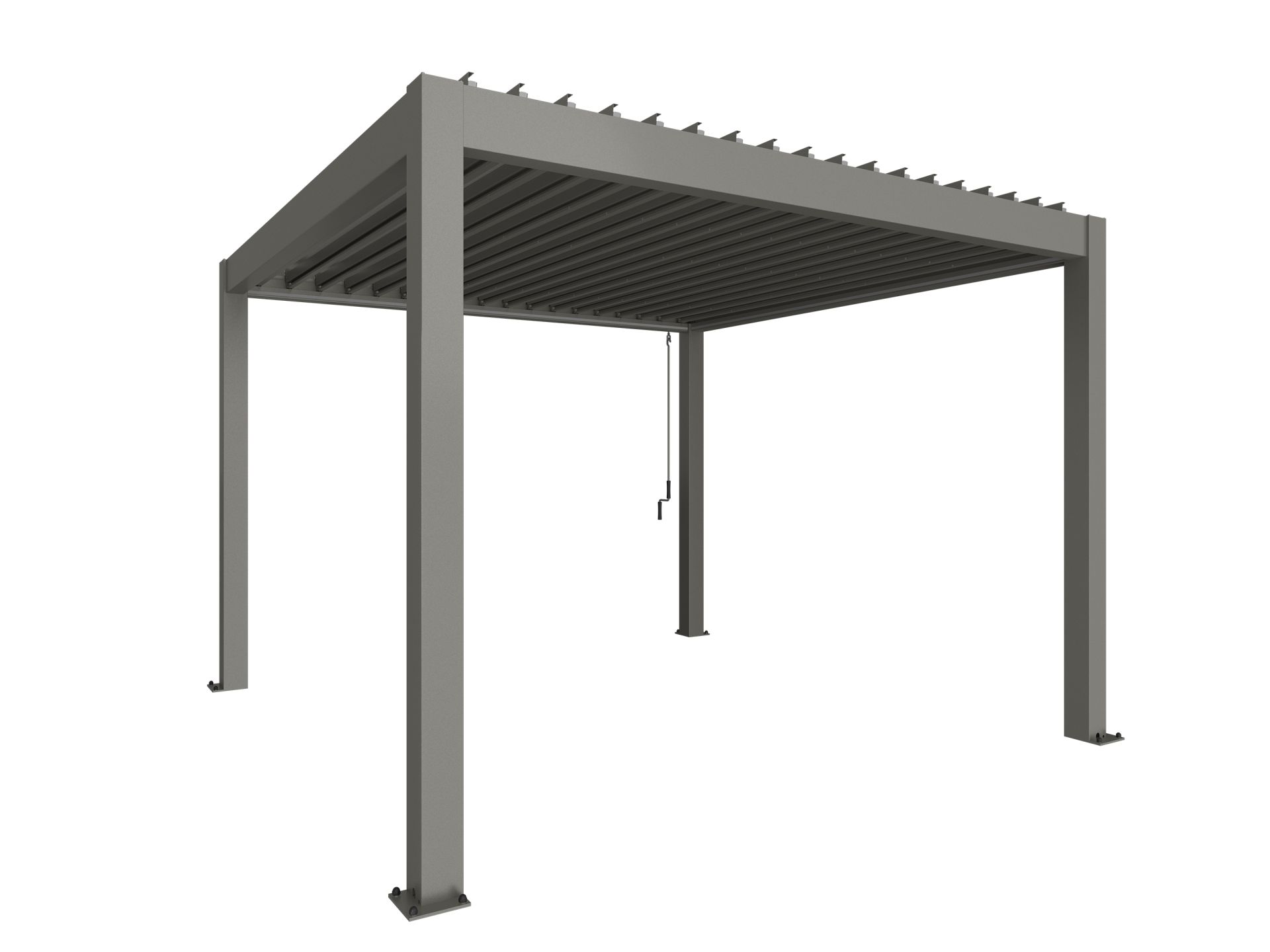 Biohort Pergola Metaal 3.5x3.5 m Kwartsgrijs