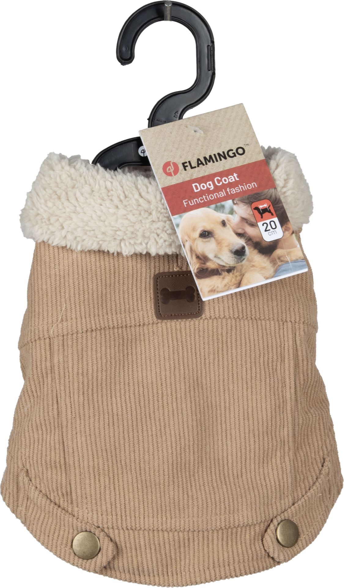 Flamingo Hondenjas Endor 20 cm Beige
