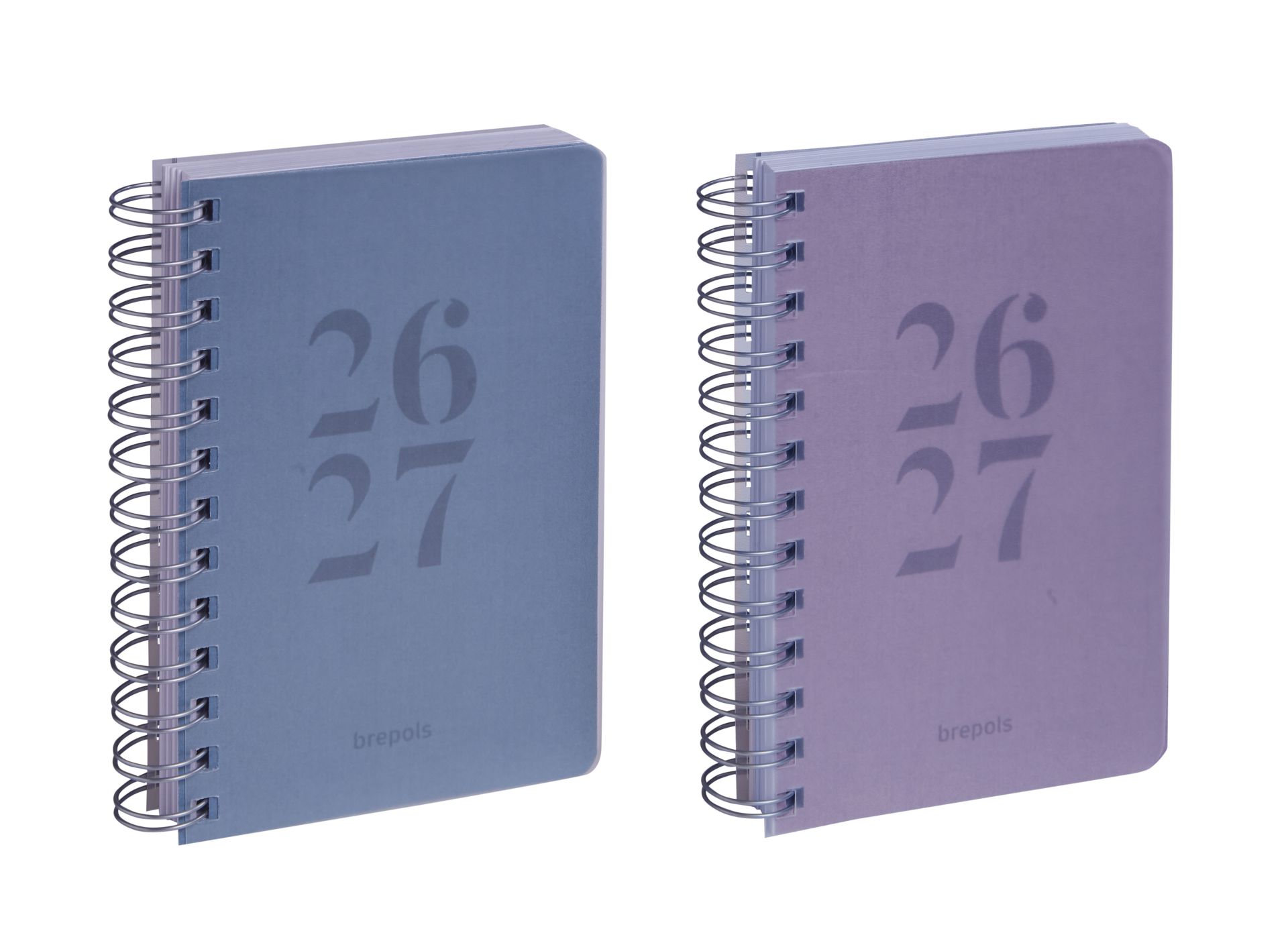 Brepols Schoolagenda 2026-27 Wire-O Transparant 1dag/pag PP assorti 11.5x16.9 cm - per stuk
