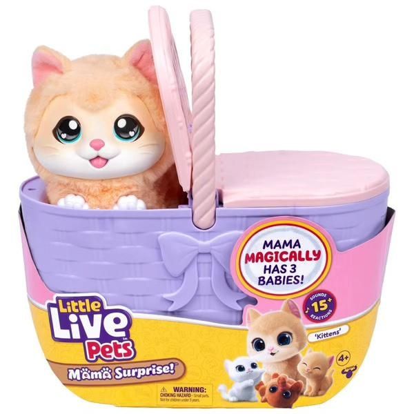 Little Live Pets Mama Surprise Kitty, meer dan 15 geluiden en reacties