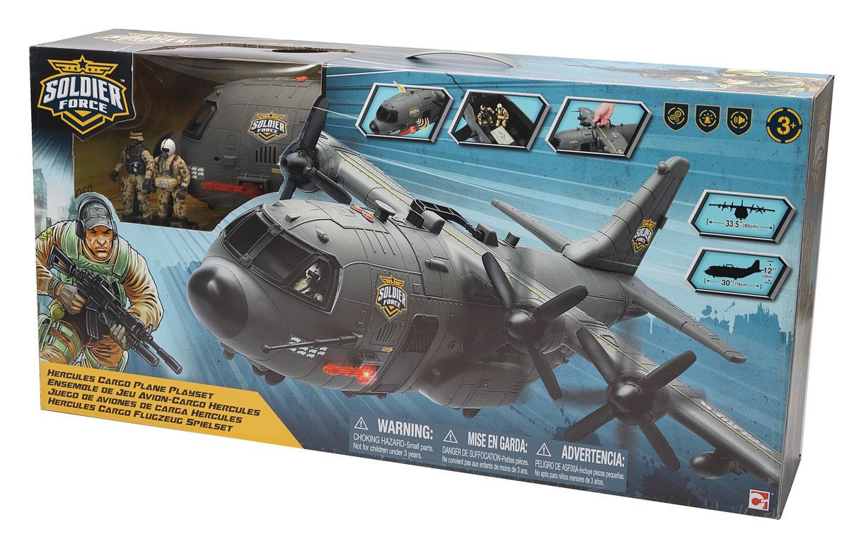 Soldier Force Hercules Cargovliegtuig speelset met licht en geluid