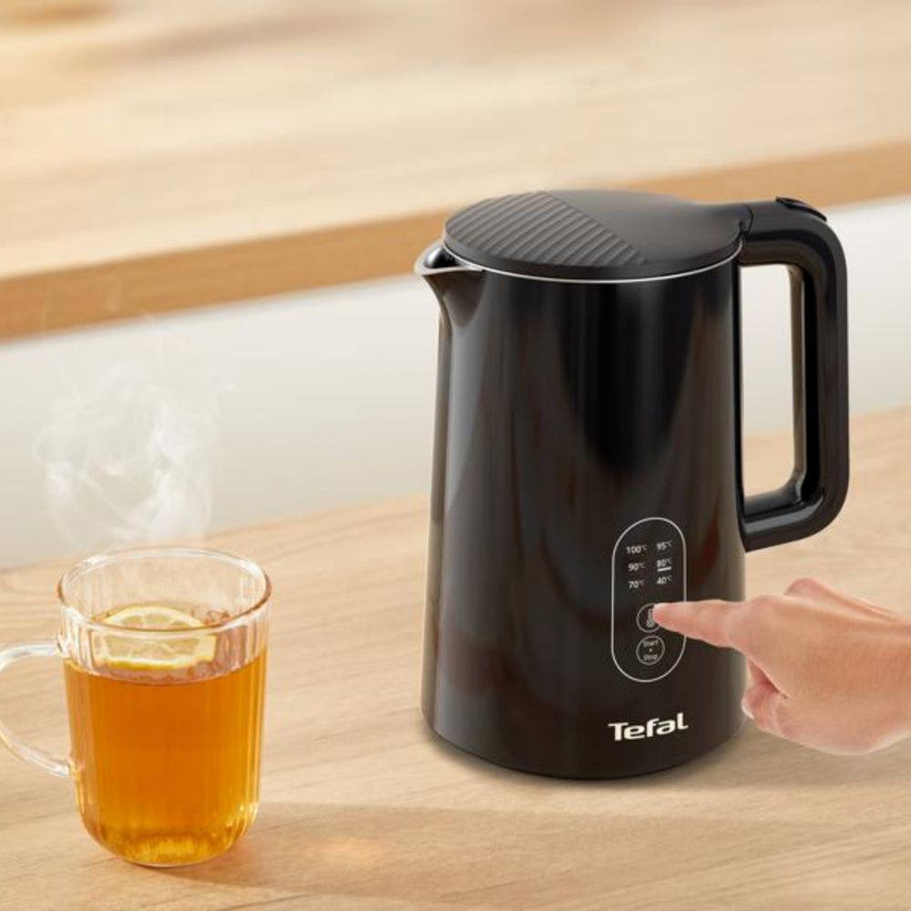 Tefal waterkoker KO6518E0 met Digitale Temperatuur Aanduiding, 1.5 L.
