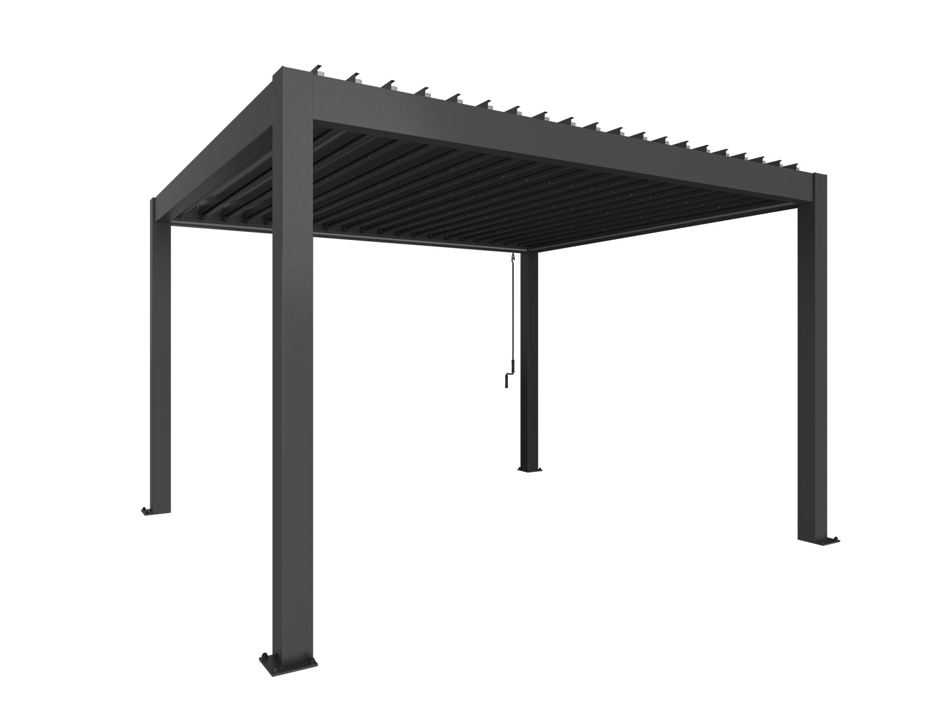 Biohort Pergola Metaal 4x3.5 m Donkergrijs