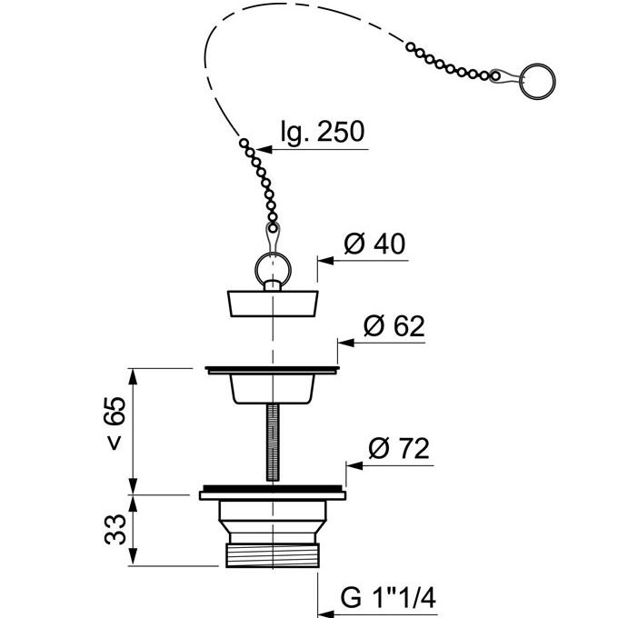 Qrity 2 Set Overloop Pijp, Ronde Overloop voor Wastafel van Keramiek, Buislengte 400 mm, voor Overloopgatdiameter 29-32 mm