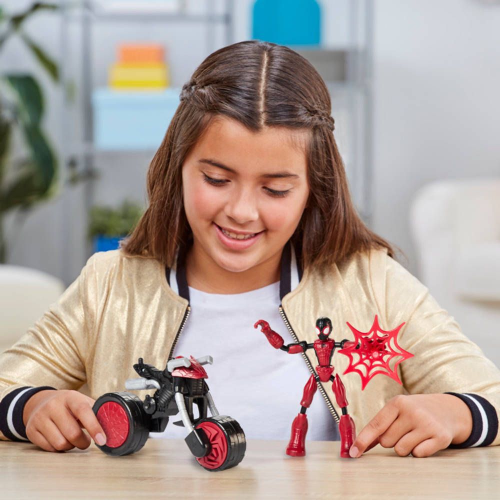 Spiderman Bend and Flex Rider. figuur en voertuig