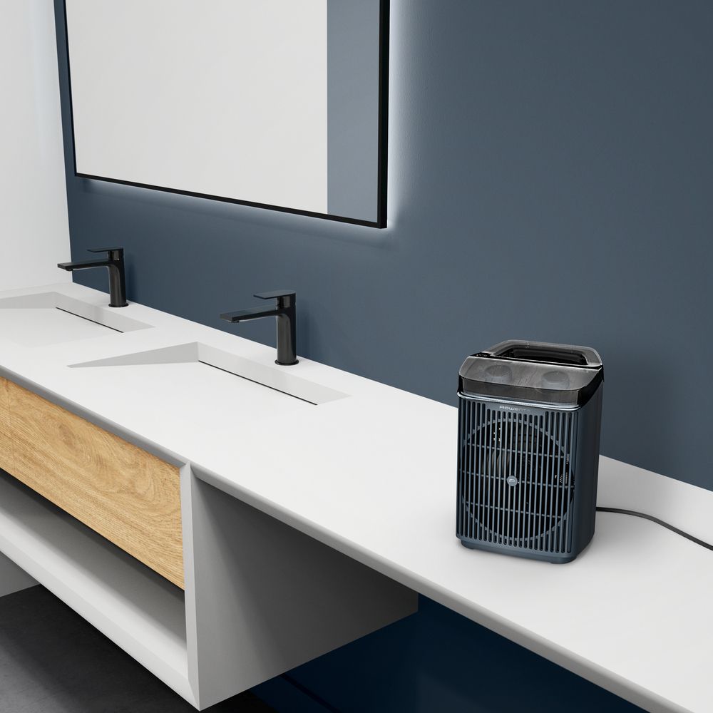 Rowenta Intence Comfort Aqua SO6551 1200-2400 Watt, Ventilatorkachel voor badkamer, Zwart