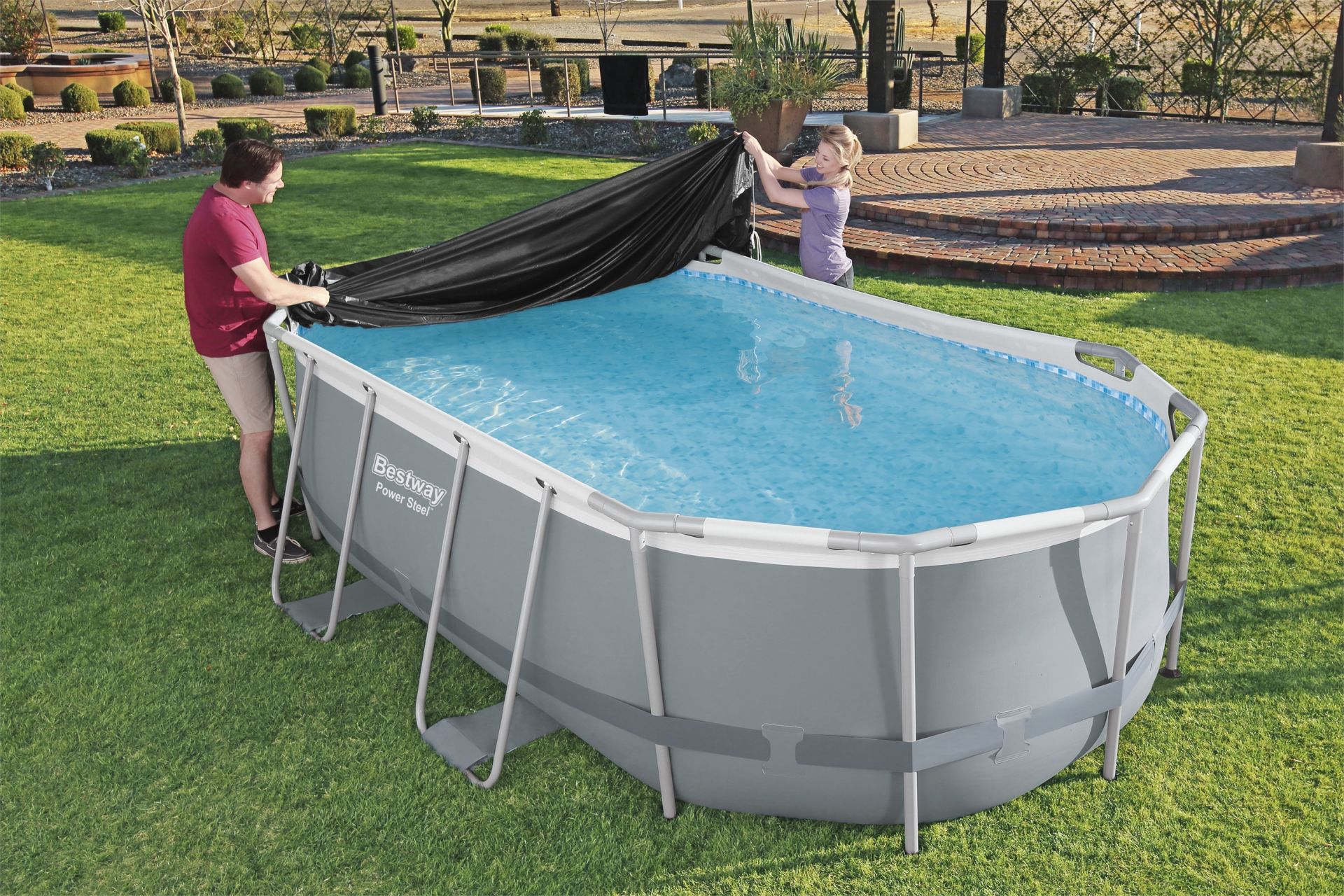 Bestway Afdekhoes voor Ovaal Frame Zwembad 427 x 250 cm
