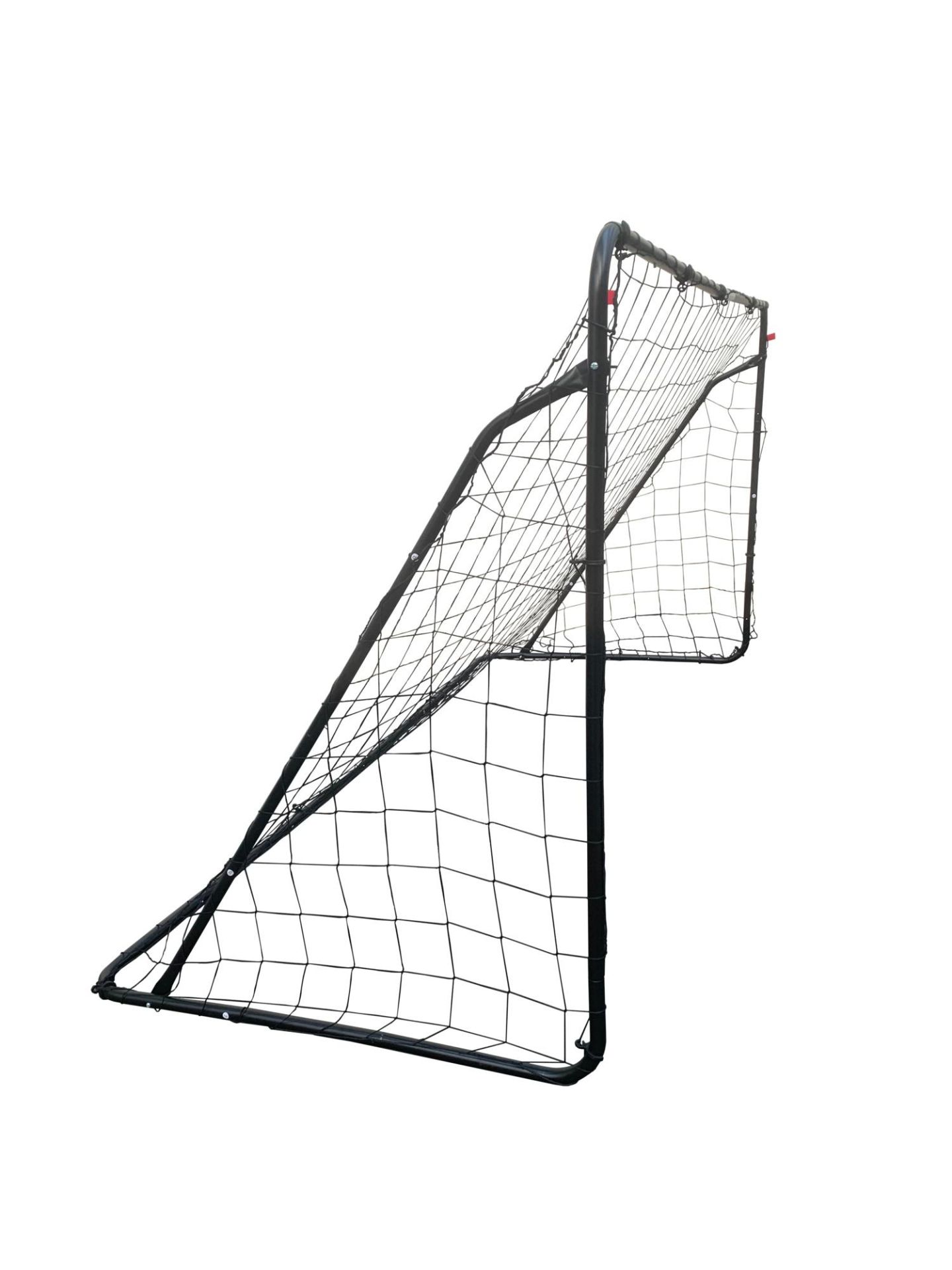 Metalen Voetbalgoal L240xH150xD90 cm, zwart gelakt, buis 24.5 mm