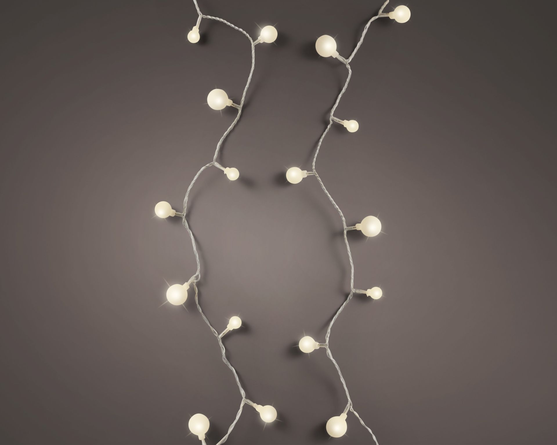 Kerstverlichting LED Cherry 9m - 120 leds - Transparent/Warm White - In/Outdoor
