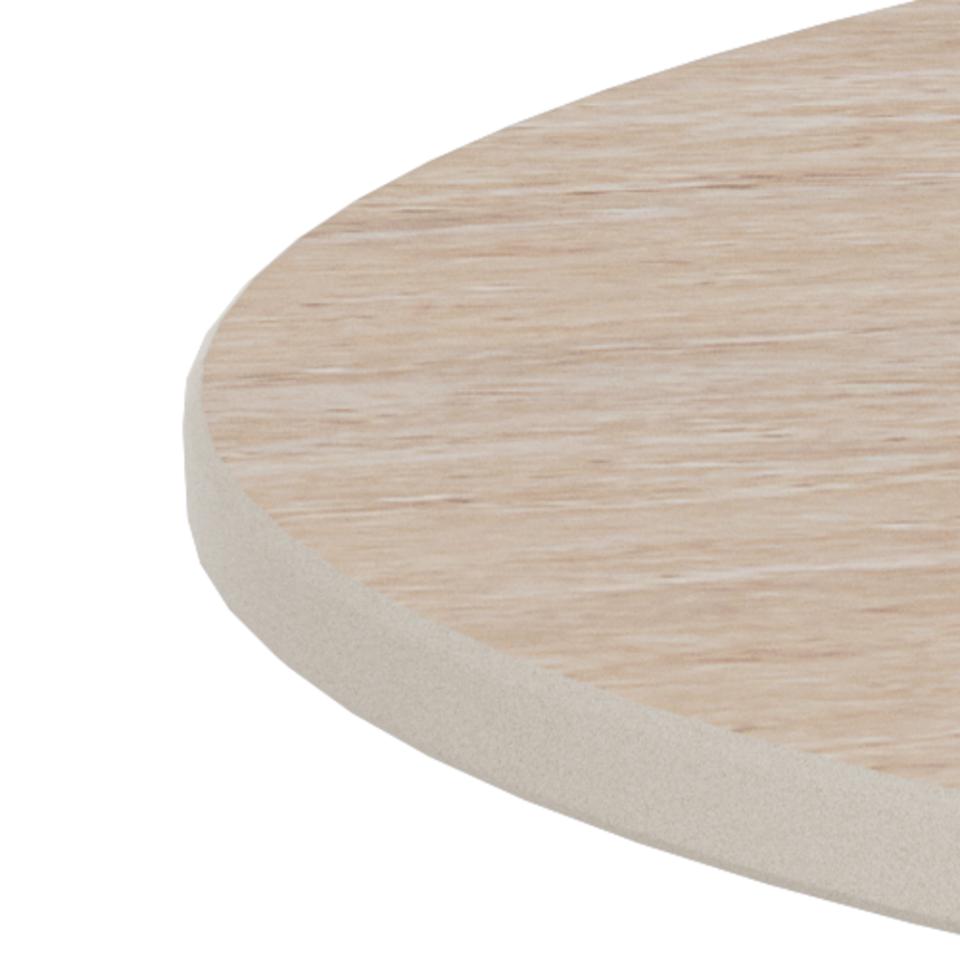Santorini Salontafel Beige Traverti 70x36 cm - Basis Mat Grijs