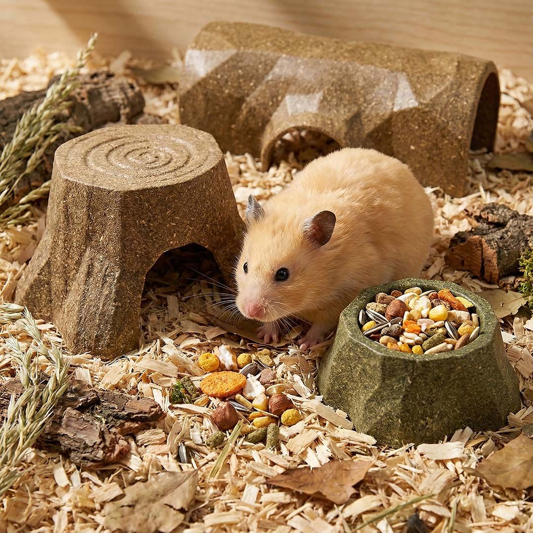 DuvoPlus Garden Bites Veggie Nibble Eetkom 8x8x3 cm 70 g Bruin