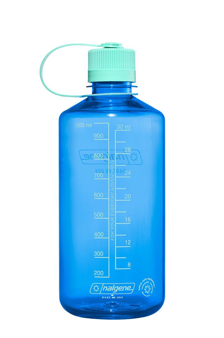 Nalgene Drinkfles Narrow-Mouth  1l  Cornflower Blue Lekvrij - Vaatwas en Diepvriesbestendig