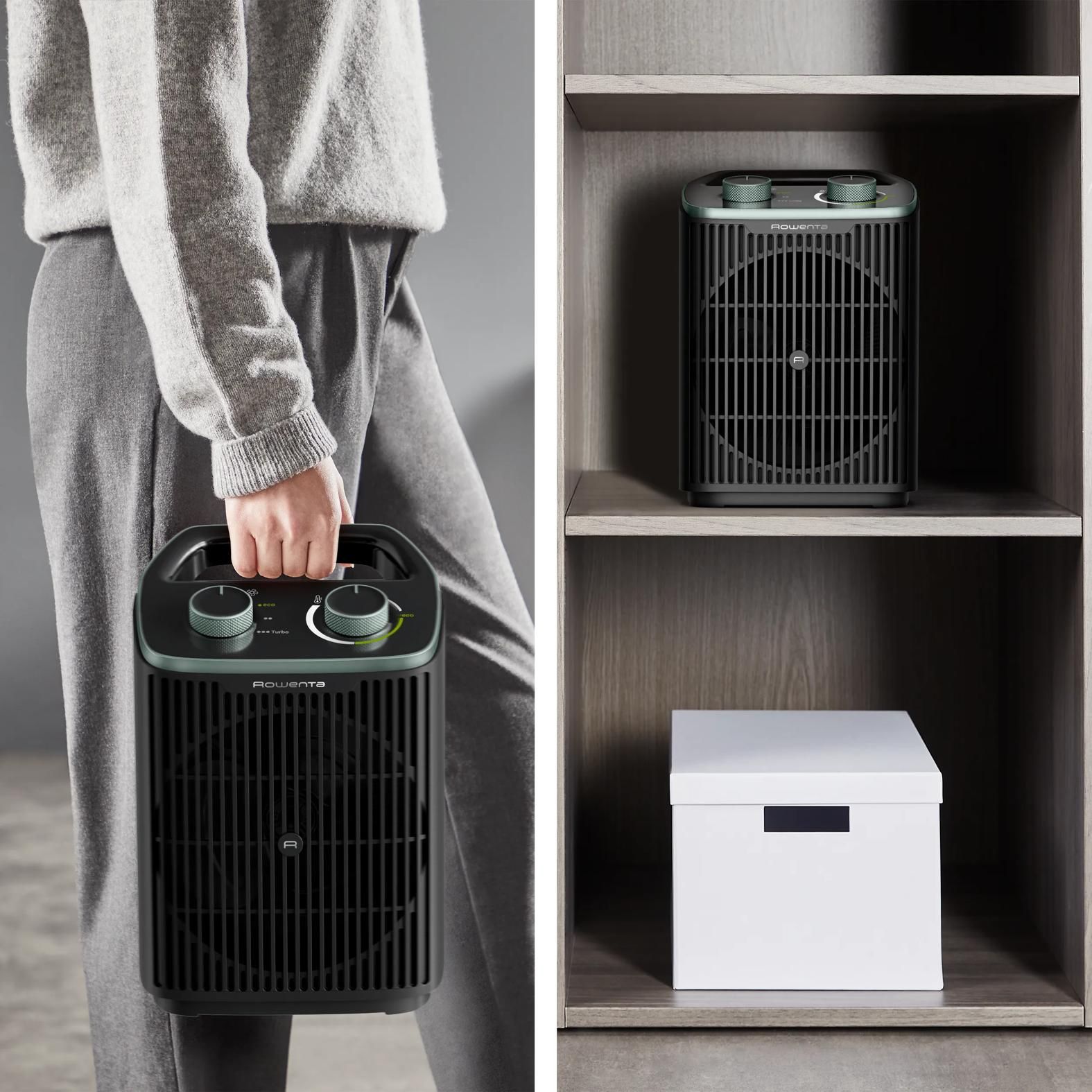 Rowenta Intence Comfort SO2360 1200-2400 Watt, Ventilatorkachel Zwart