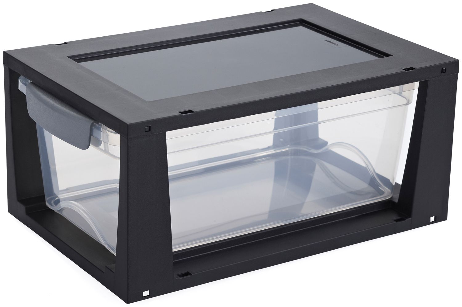Sunware Drawer Unit 6l Omega Transparant/Zwart - 27x22x15 cm