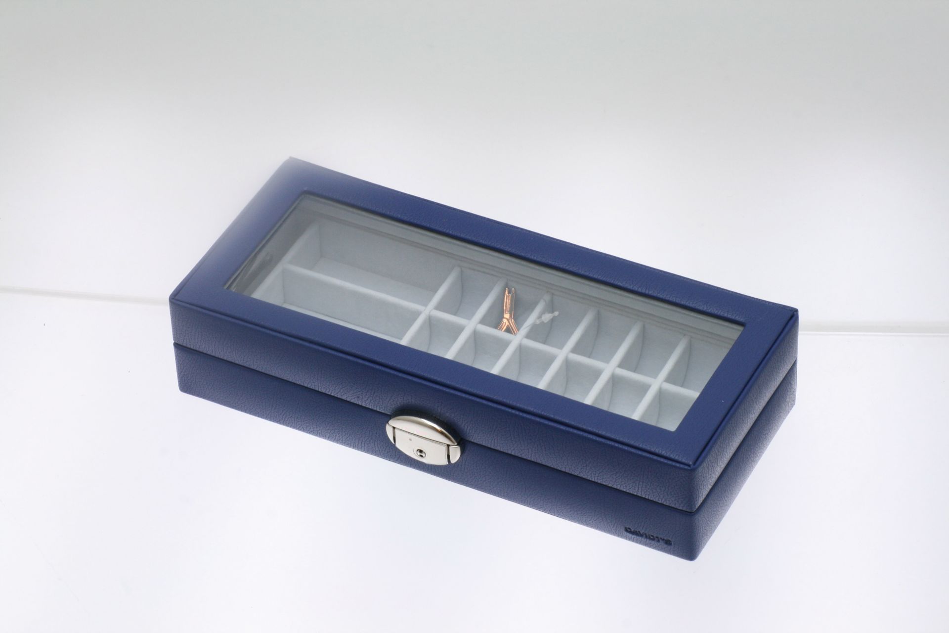 JUWELENKIST - NEW COLOR 31.5x6.5x14.5cm - DONKERBLAUW