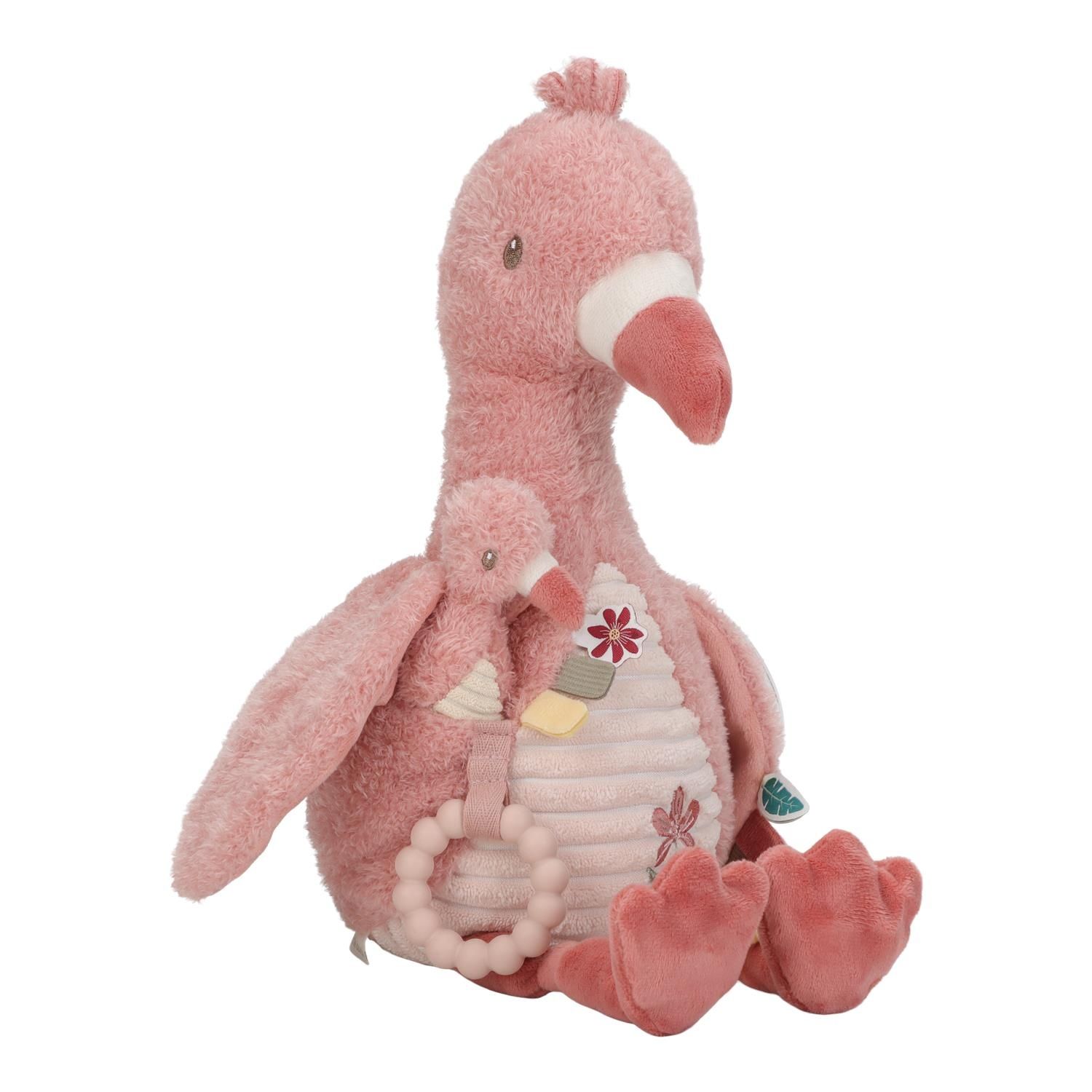 Little Dutch Activiteitenknuffel Flamingo Roze-Wit