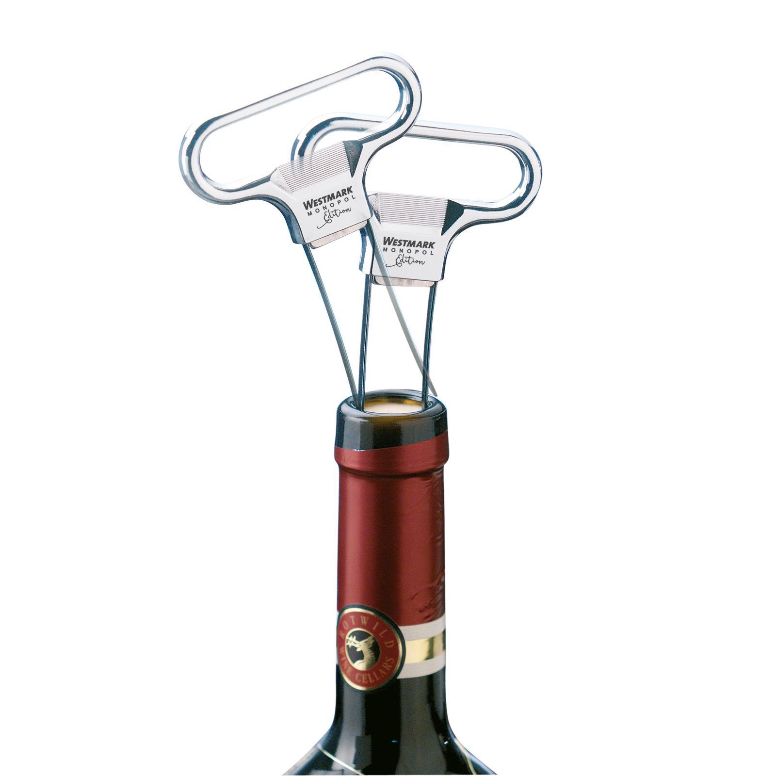 Westmark Flesopener+Kurkentrekker Ah-So 11x6.5x1 cm - ideaal voor Broze Kurken