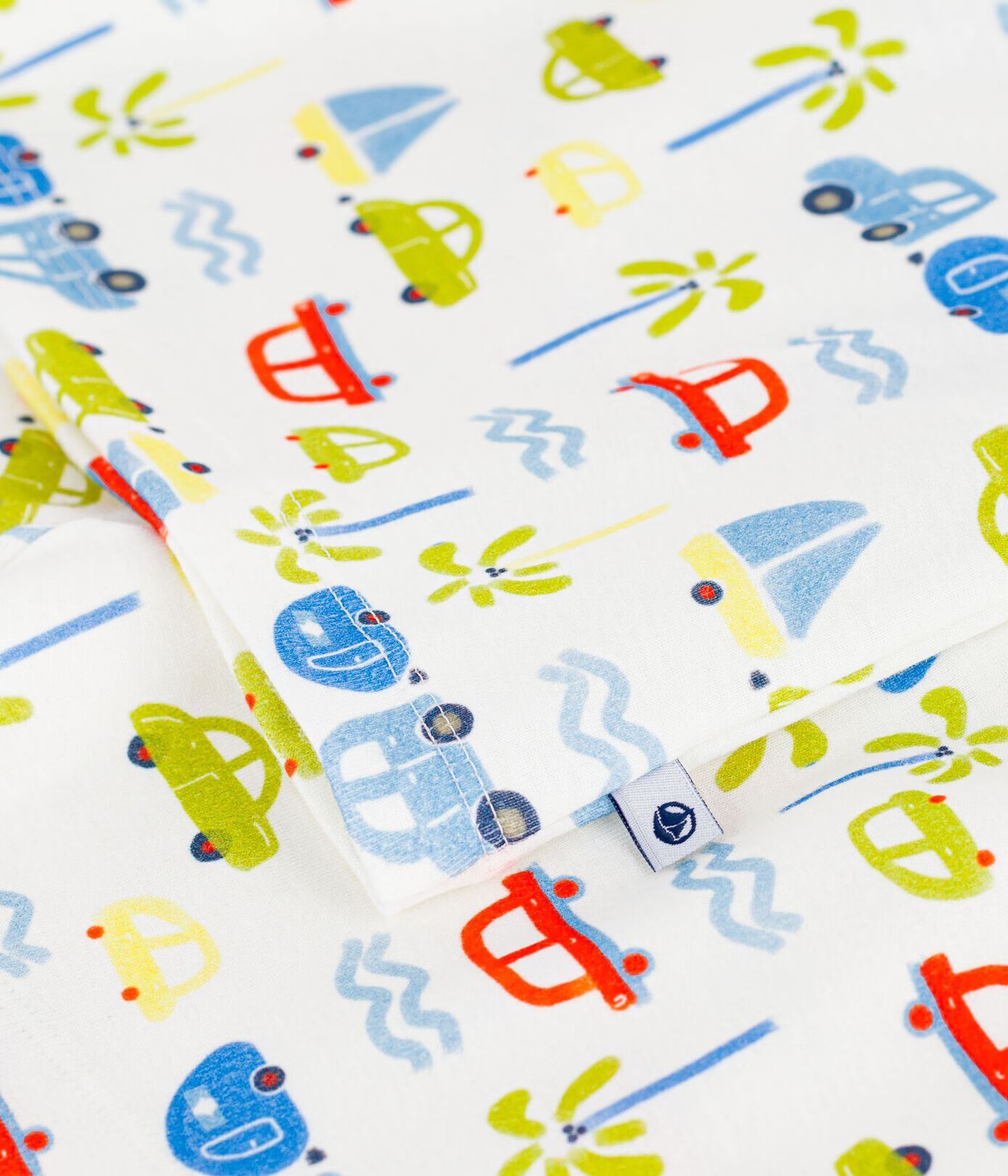 Petit Bateau Pyjama Kids Kort Autoprint Wit-Multicolor - 6 jaar