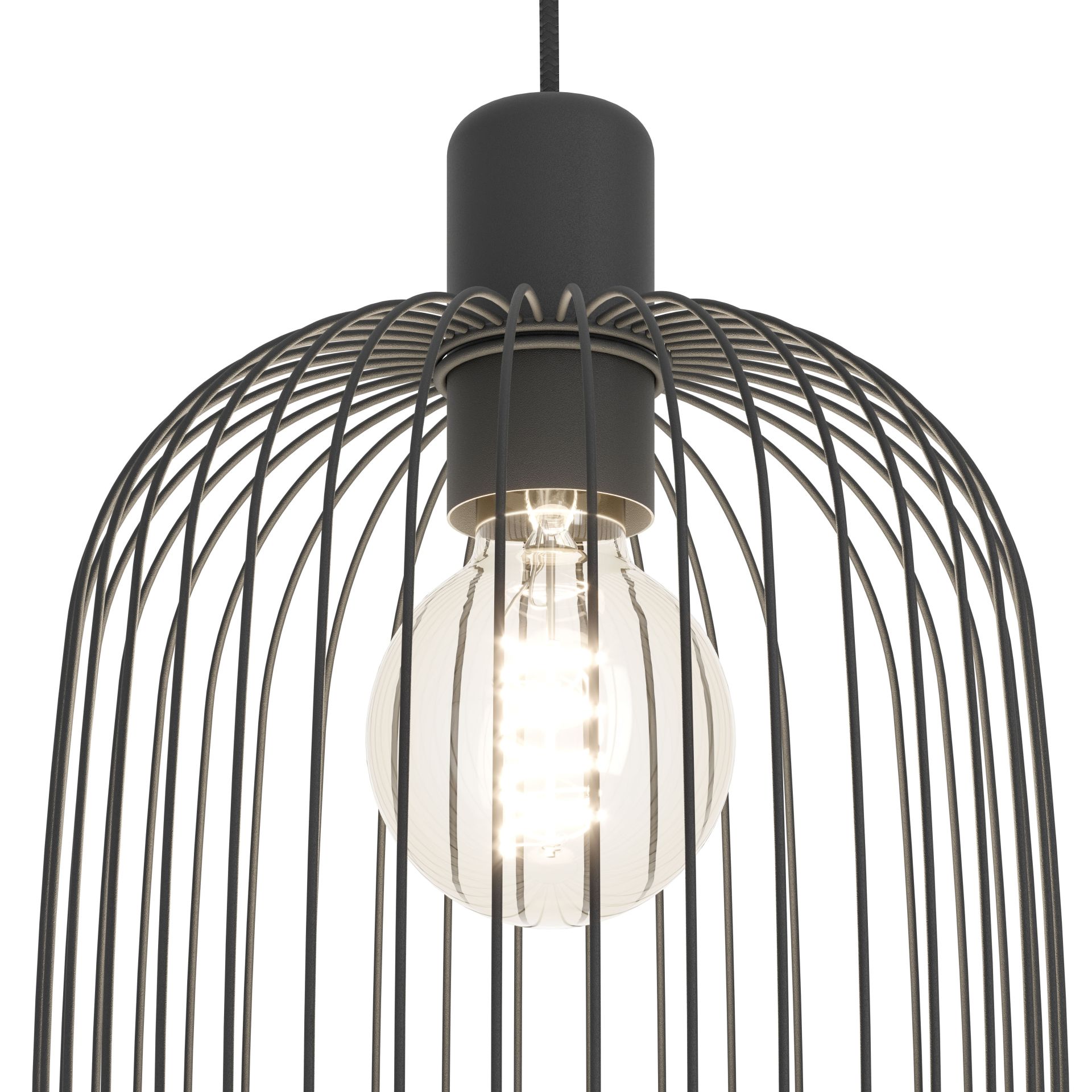 Eglo Lodods Hanglamp Zwart 220mm E27